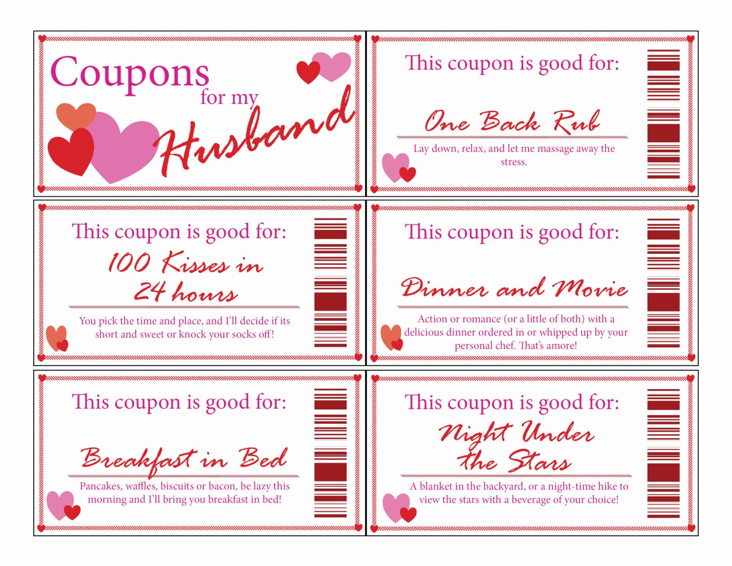 Valentine Day Coupon Template Fresh Husband Coupon