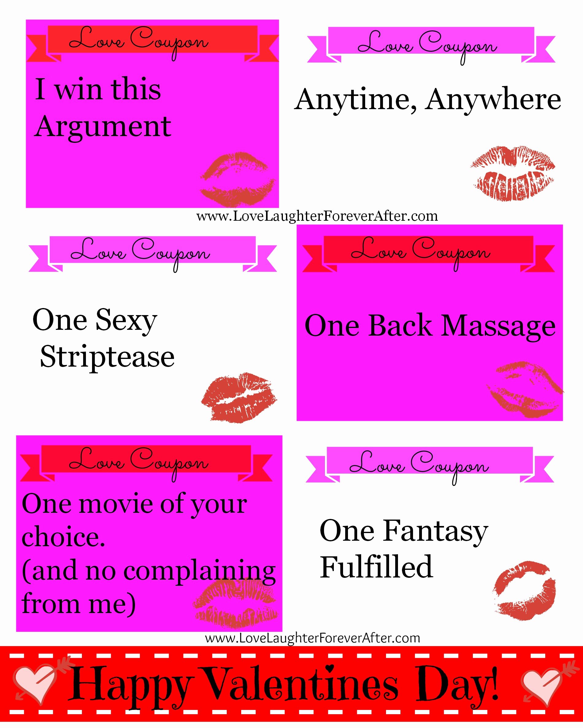 Valentine Day Coupon Template Lovely Free Couples Valentines Day Coupon Printable Love