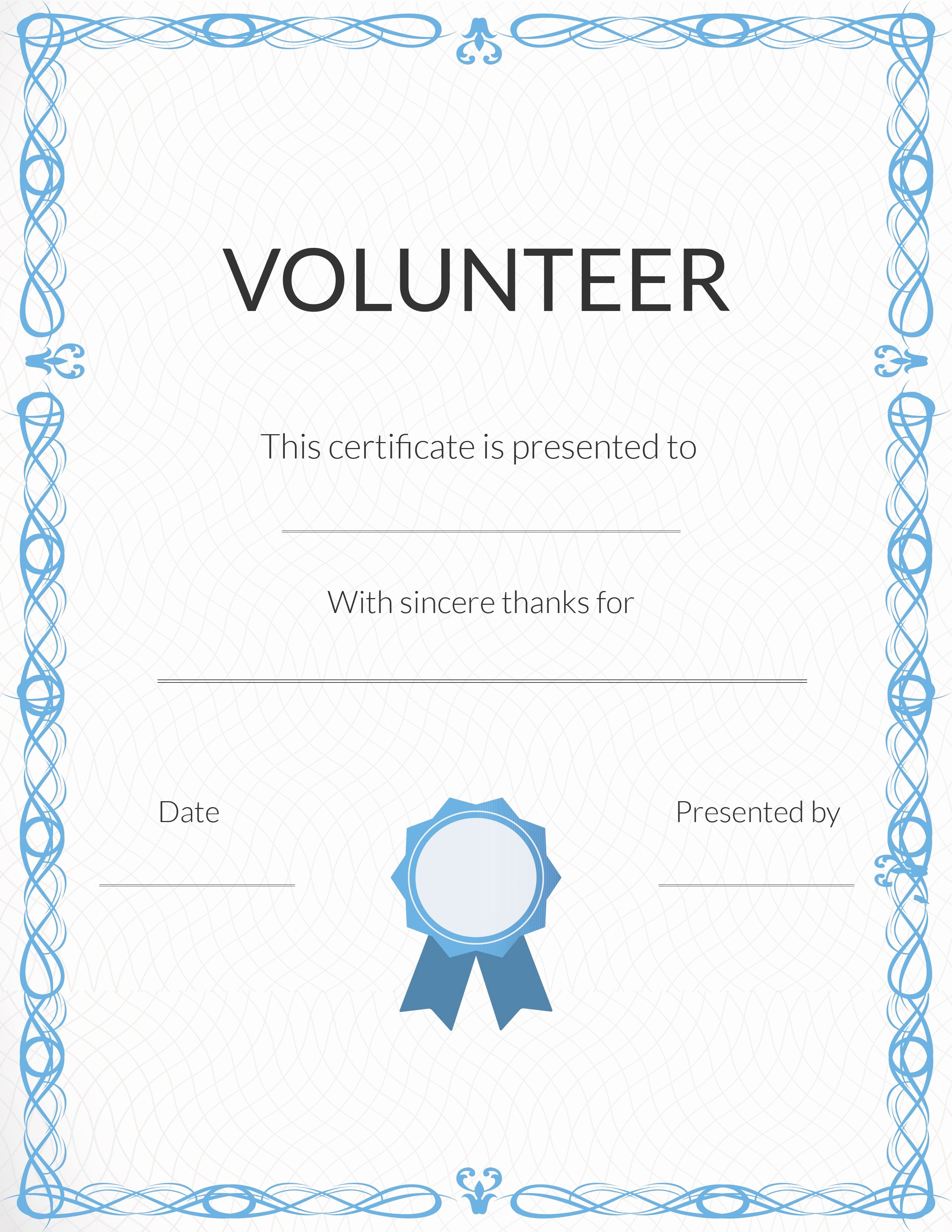 Volunteer Appreciation Certificate Template Fresh Certificate Template Volunteer Appreciation