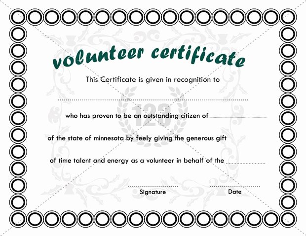 Volunteer Appreciation Certificate Template Lovely Best Volunteer Certificate Templates Download Certificate