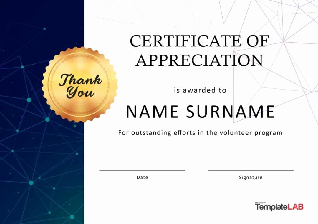Volunteer Appreciation Certificate Template Lovely Volunteer Certificate Appreciation Template