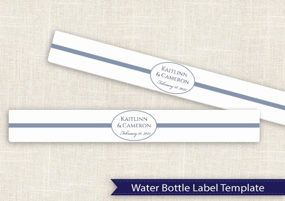 Water Bottle Label Template Word Luxury Diy Water Bottle Label Template for Avery by