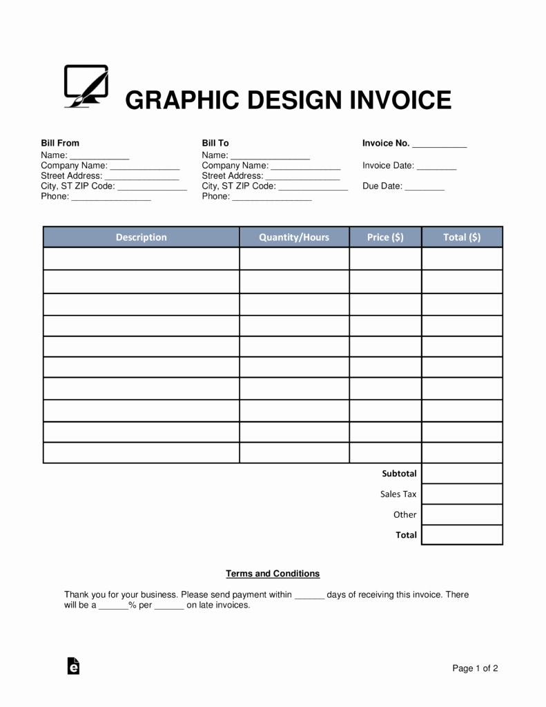 Web Design Invoice Template Awesome Free Graphic Design Invoice Template Word Pdf