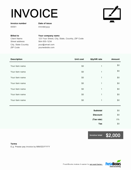 Web Design Invoice Template Awesome Web Design Invoice Template Free Download