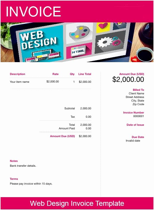 Web Design Invoice Template Elegant Web Design Invoice Template Free Download