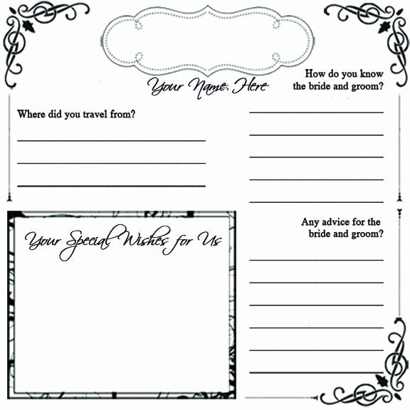 Wedding Guest Book Template Lovely Birthday Guest Book Printable Pages