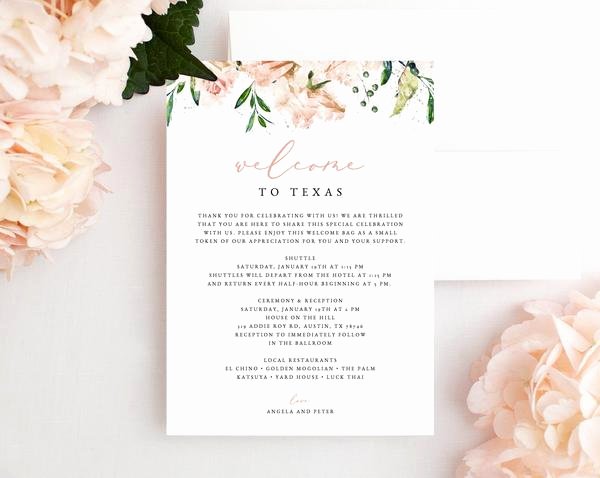 Wedding Hotel Welcome Letter Template Luxury Hotel Wel E Letter