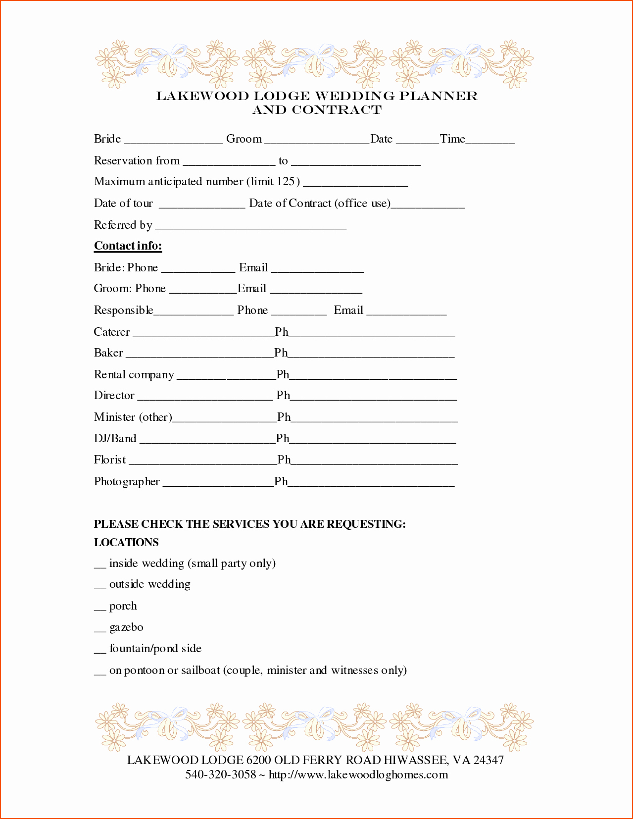 Wedding Planning Contract Templates Best Of 5 Wedding Planner Template Bookletemplate