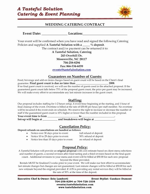 Wedding Planning Contract Templates Unique Food and Beverage Tips for Your Wedding