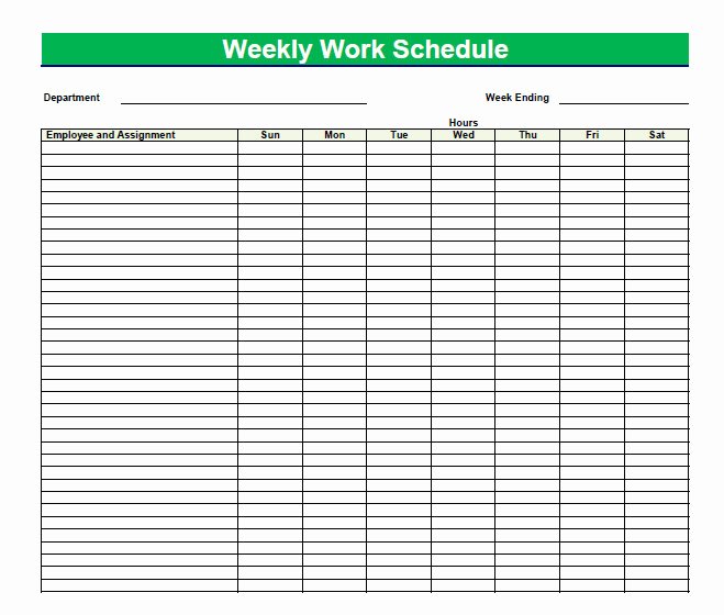 Week Schedule Template Pdf Beautiful Printable Blank Pdf Weekly Schedules