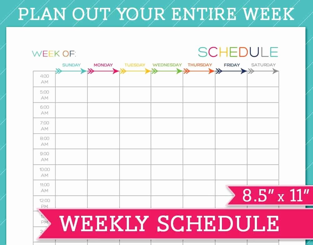 Week Schedule Template Pdf Fresh 5 Weekly Schedule Templates Excel Pdf formats