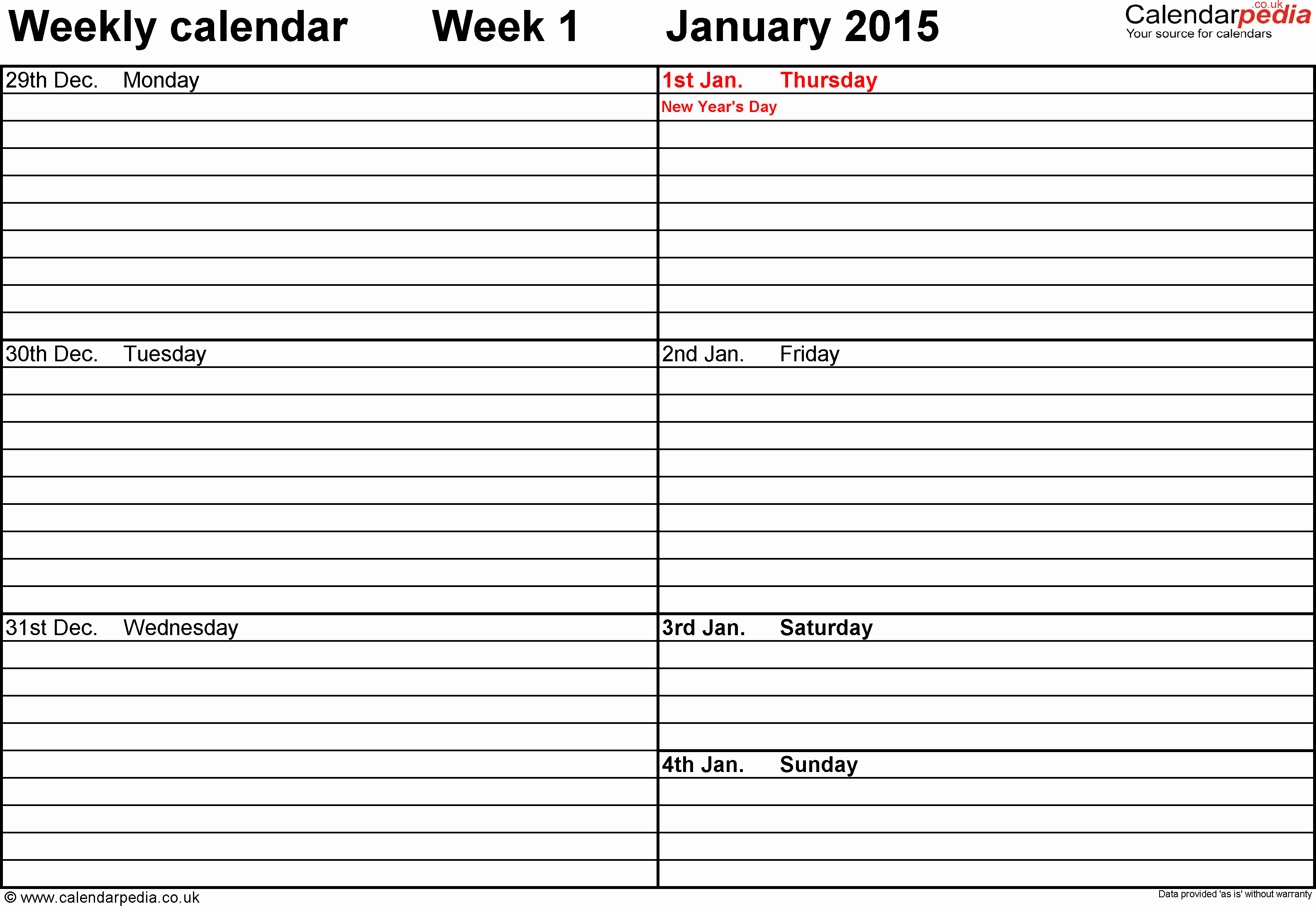 Week Schedule Template Pdf Fresh Weekly Calendar 2015 Uk Free Printable Templates for Pdf