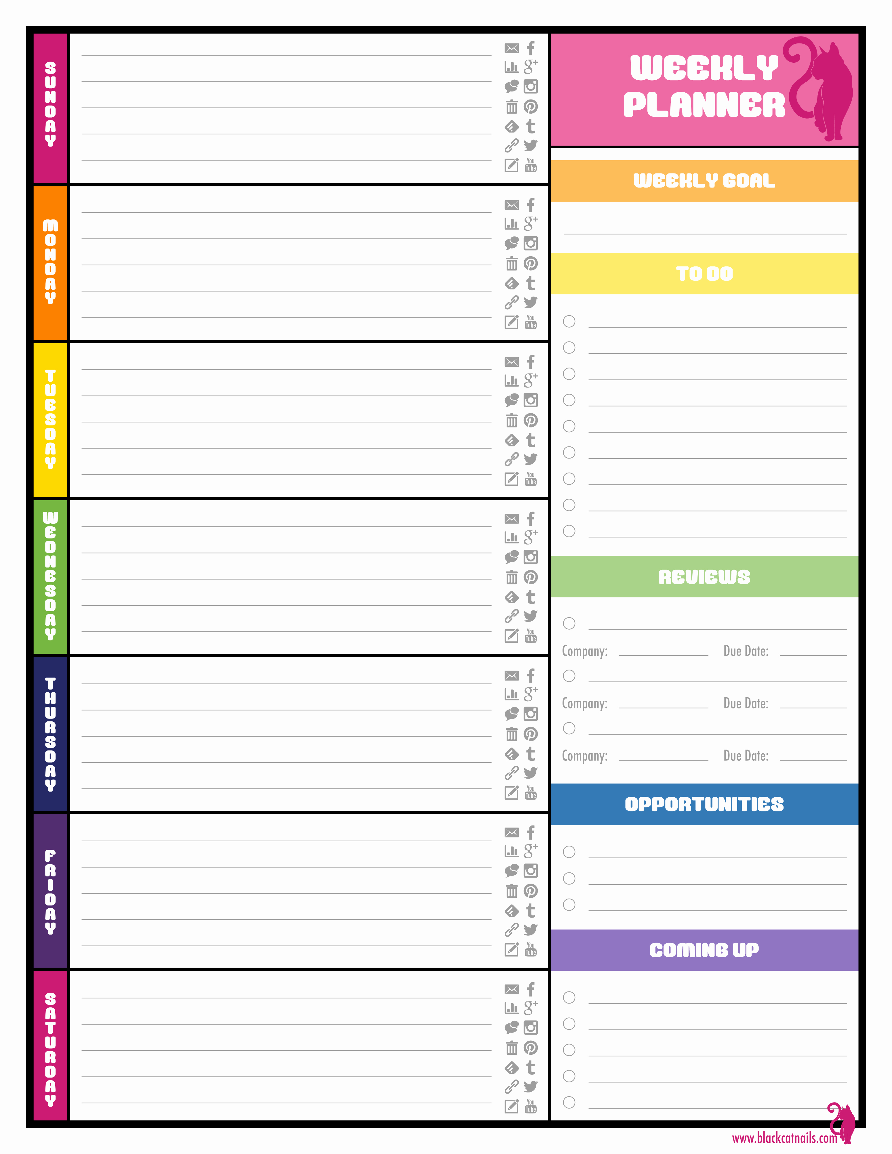 Week Schedule Template Pdf Lovely Weekly Planner Template Pdf Free Download the Best
