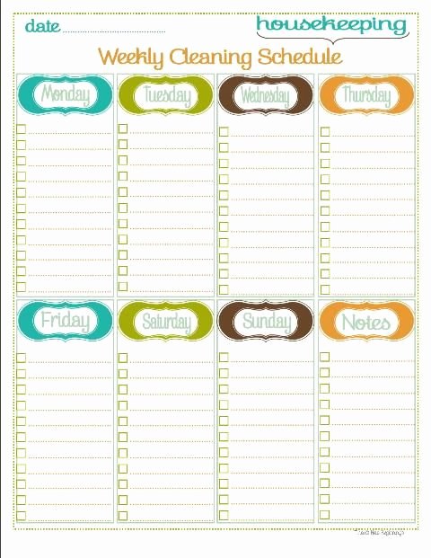 Weekly Cleaning Schedule Template Beautiful Weekly Schedule On Pinterest