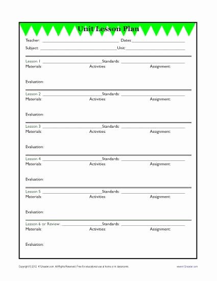Weekly Lesson Plan Template Elementary New Detailed Unit Lesson Plan Template Elementary Reading