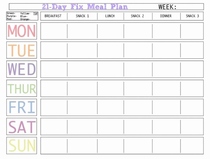 Weekly Meal Planner Template Excel Unique 7 Day Meal Planner Template Excel