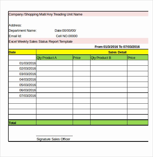 Weekly Sales Report Template Awesome 36 Weekly Activity Report Templates Pdf Doc