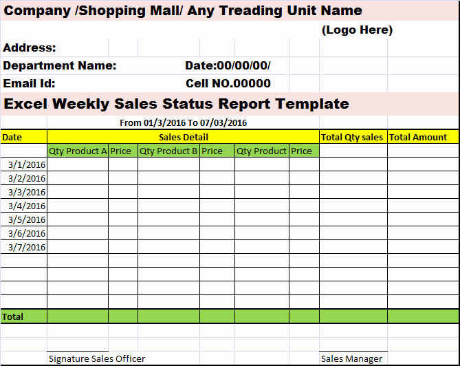 Weekly Sales Report Template Elegant Collection Of Free Report formats and Examples