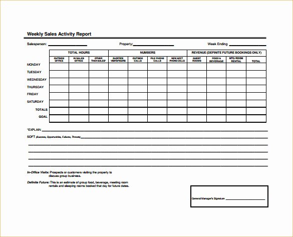 Weekly Sales Report Template Inspirational 19 Sales Activity Report Templates Word Excel Pdf