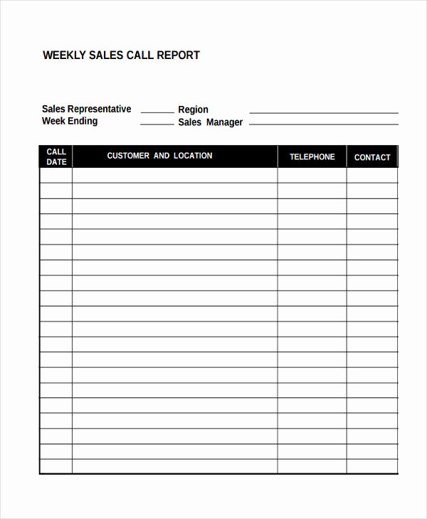 Weekly Sales Report Template Lovely Free 37 Sales Report Examples &amp; Samples In Pdf