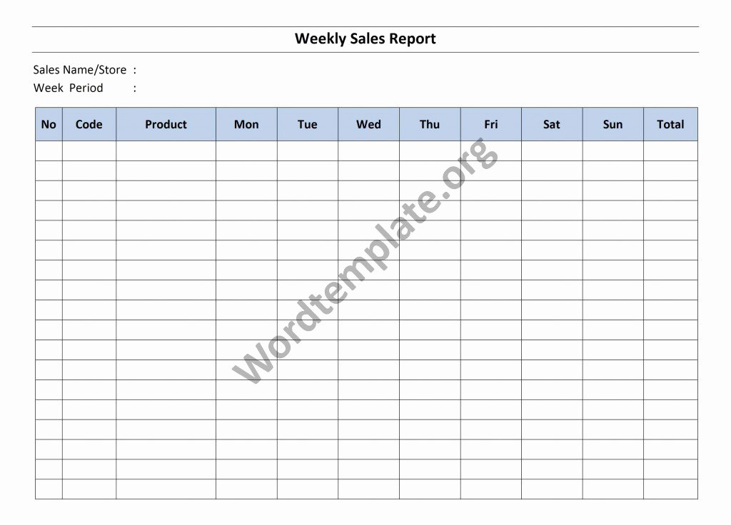 Weekly Sales Reports Templates Beautiful Weekly Sales Report Template