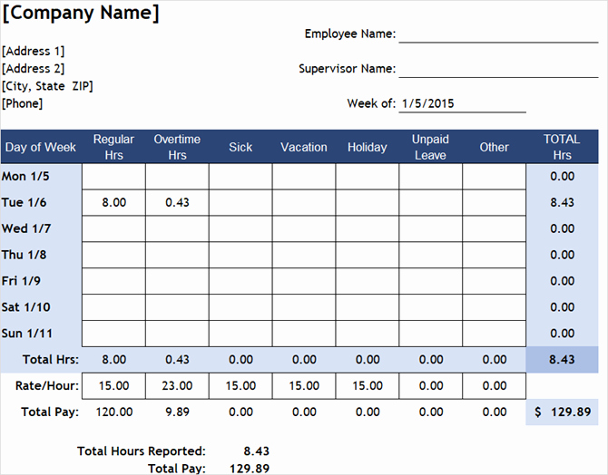 Weekly Timesheet Template Excel Best Of Need A Timesheet Template to Track Your Hours Here are 12