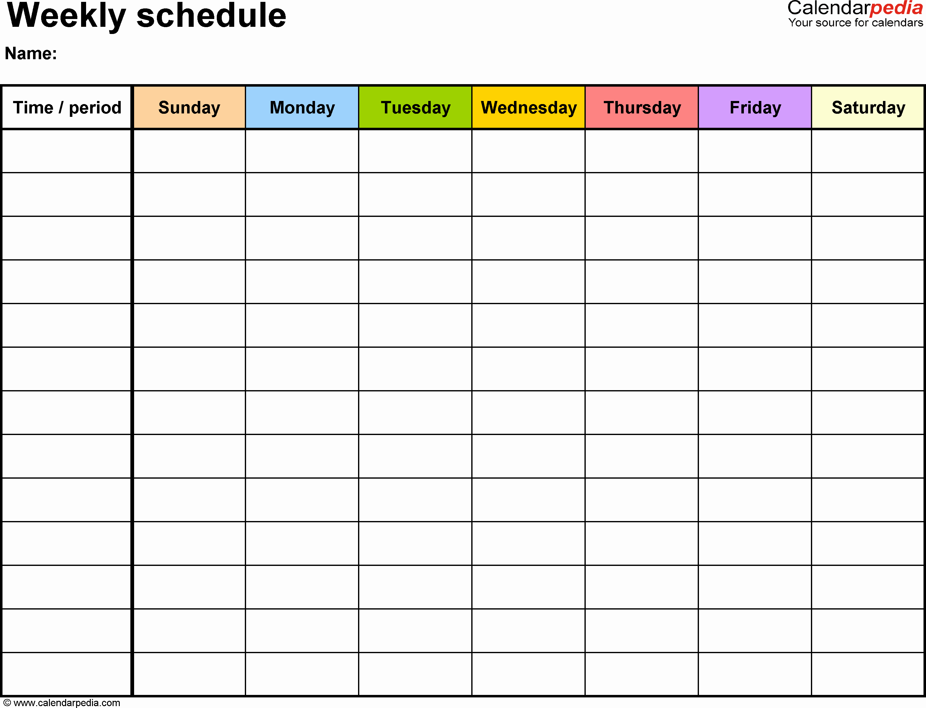 Weekly Work Schedule Template Pdf Awesome Free Weekly Schedule Templates for Pdf 18 Templates