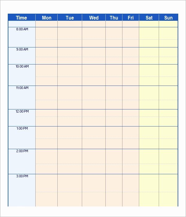 Weekly Work Schedule Template Pdf Beautiful Free 26 Samples Of Work Schedule Templates In Google Docs
