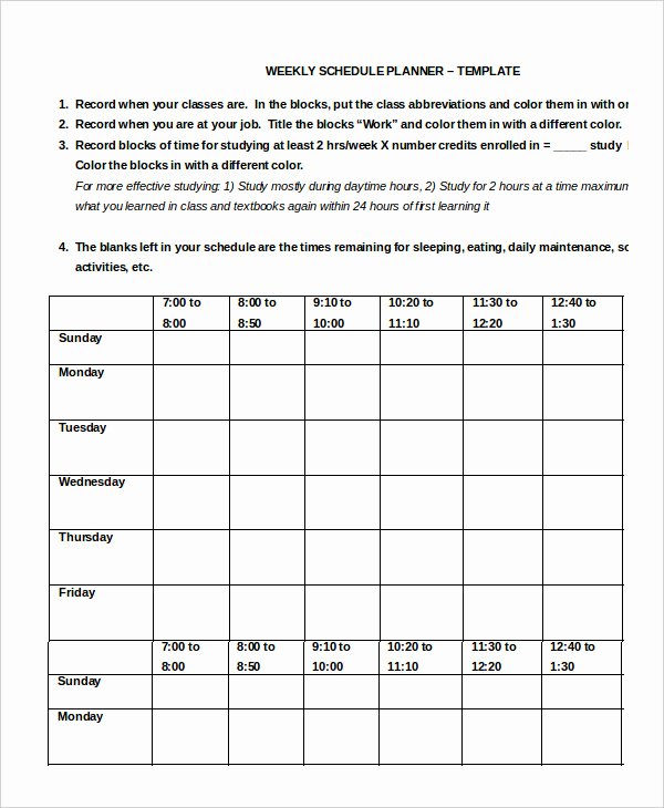 Weekly Work Schedule Template Pdf Lovely Work Schedule 11 Free Word Excel Pdf Documents
