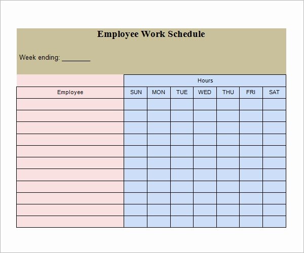 Weekly Work Schedule Template Pdf Luxury Free 26 Samples Of Work Schedule Templates In Google Docs
