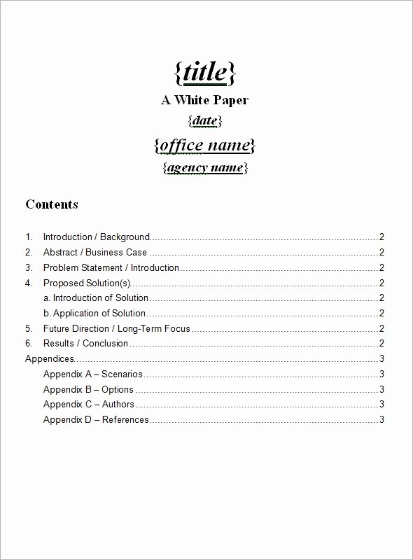 White Paper format Template Lovely Free 12 White Paper Templates In Pdf