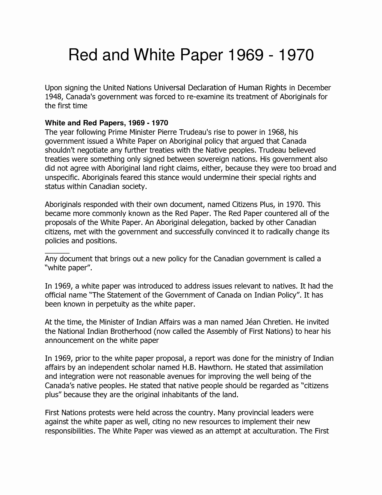White Paper Template Doc Best Of Pierre Created the White Paper In Indian Policy to