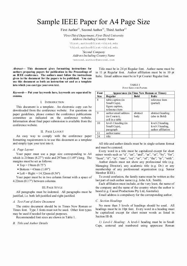 White Paper Template Doc Lovely Ieee Paper format