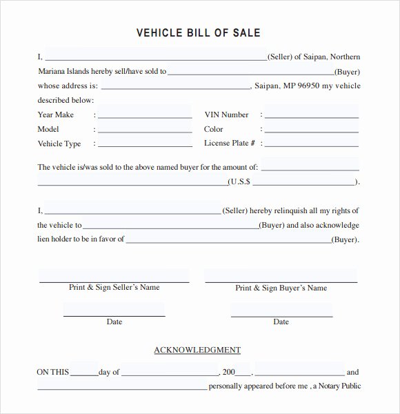 Word Bill Of Sale Template Lovely Vehicle Bill Of Sale Template 14 Download Free
