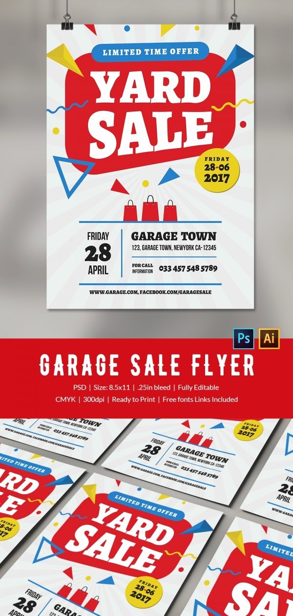 Yard Sale Flyer Template Awesome 14 Best Yard Sale Flyer Templates &amp; Psd Designs