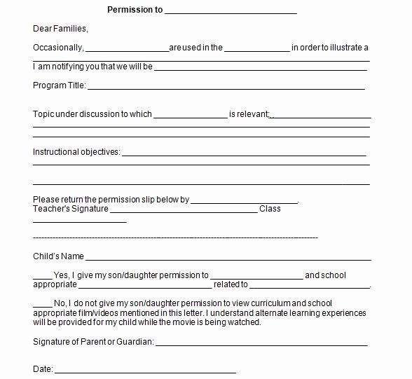 Youth Group Permission Slip Template New 35 Permission Slip Templates &amp; Field Trip forms Free