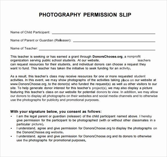 Youth Permission Slip Template Beautiful Free 14 Permission Slip Samples In Word