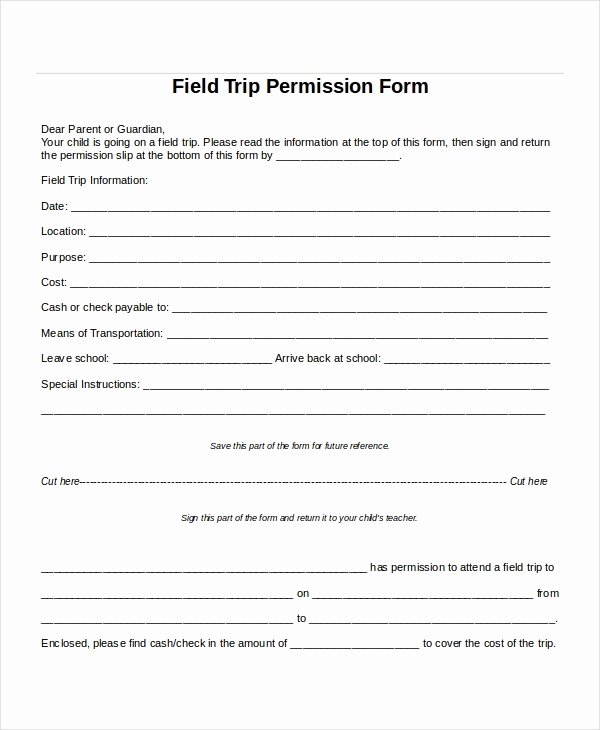 Youth Permission Slip Template Best Of 11 Slip Templates Free Sample Example format